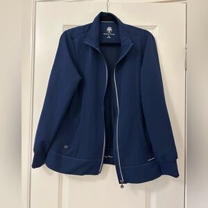 Healing Hands 360 Carly women’s scrub jacket Navy blue Medium NWOT